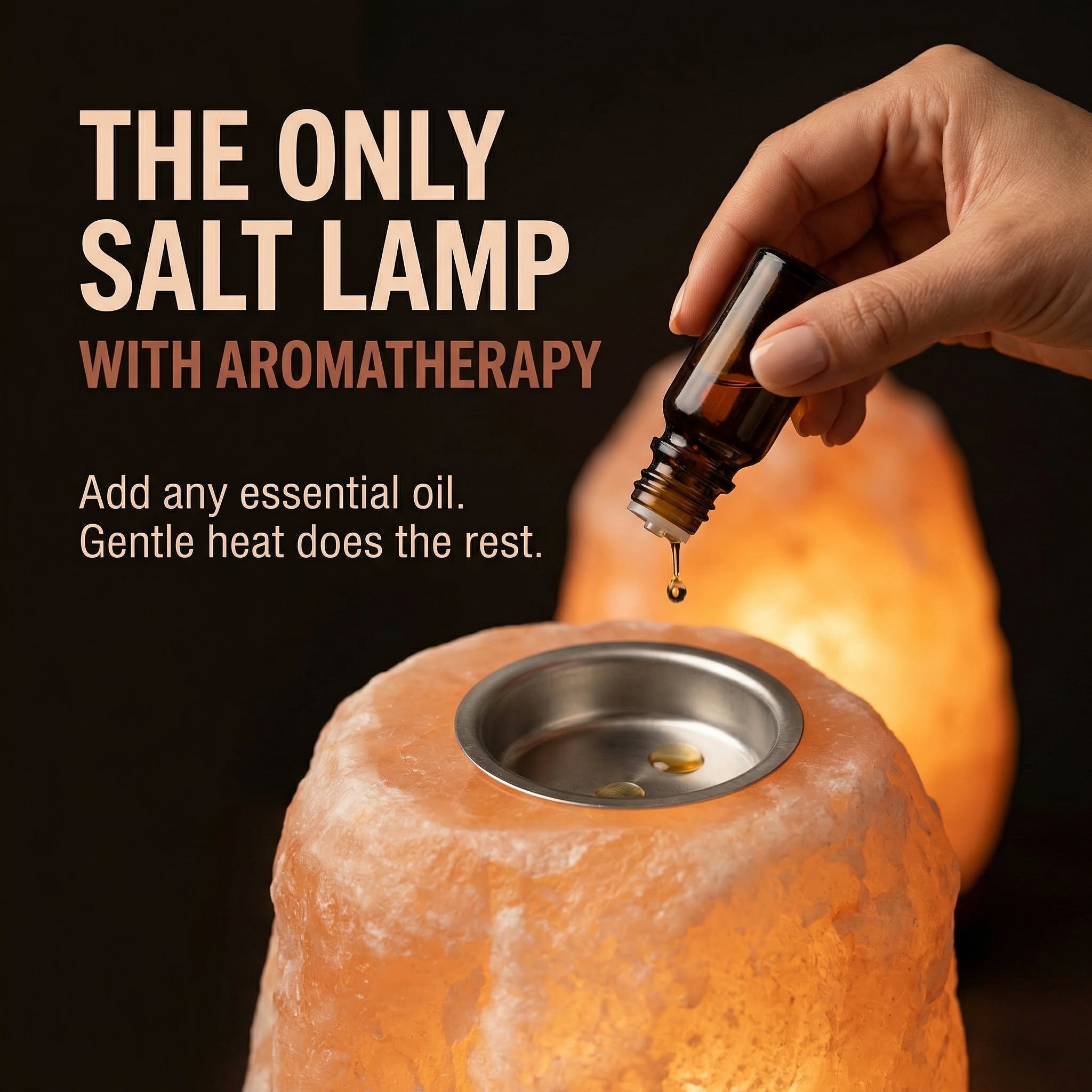 GAYA™ Himalayan Salt Lamp with Aromatherapy Tray