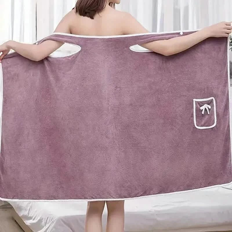 Bowknot Wearable Bath Towel for Adults